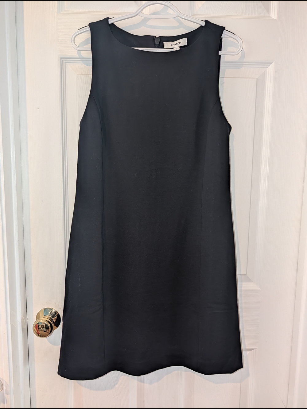 SPANX Black Sleeveless Ponte Mini Dress